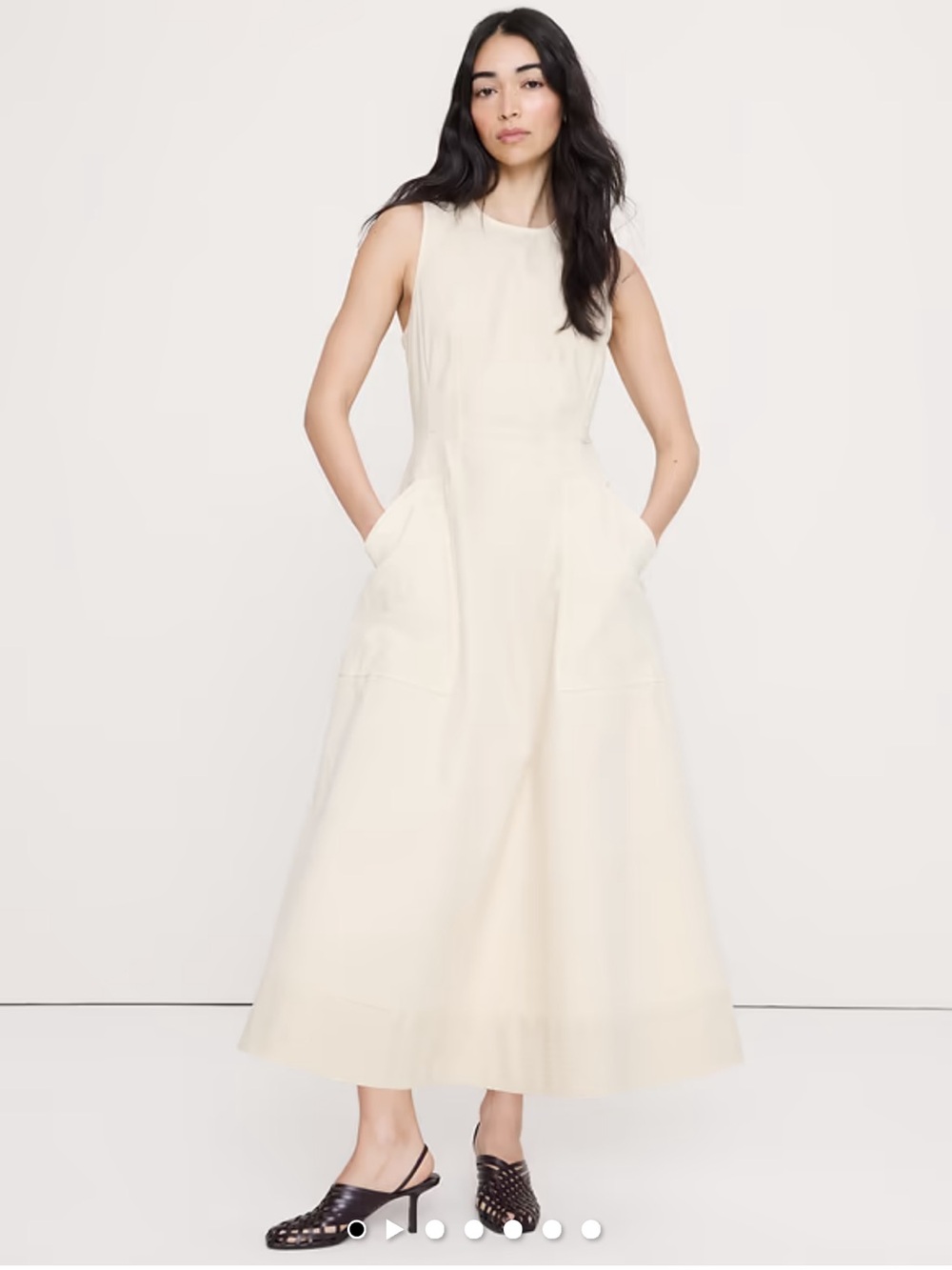 Banana Republic - COTTON CANVAS UTILITY POCKET MAXI DRESS